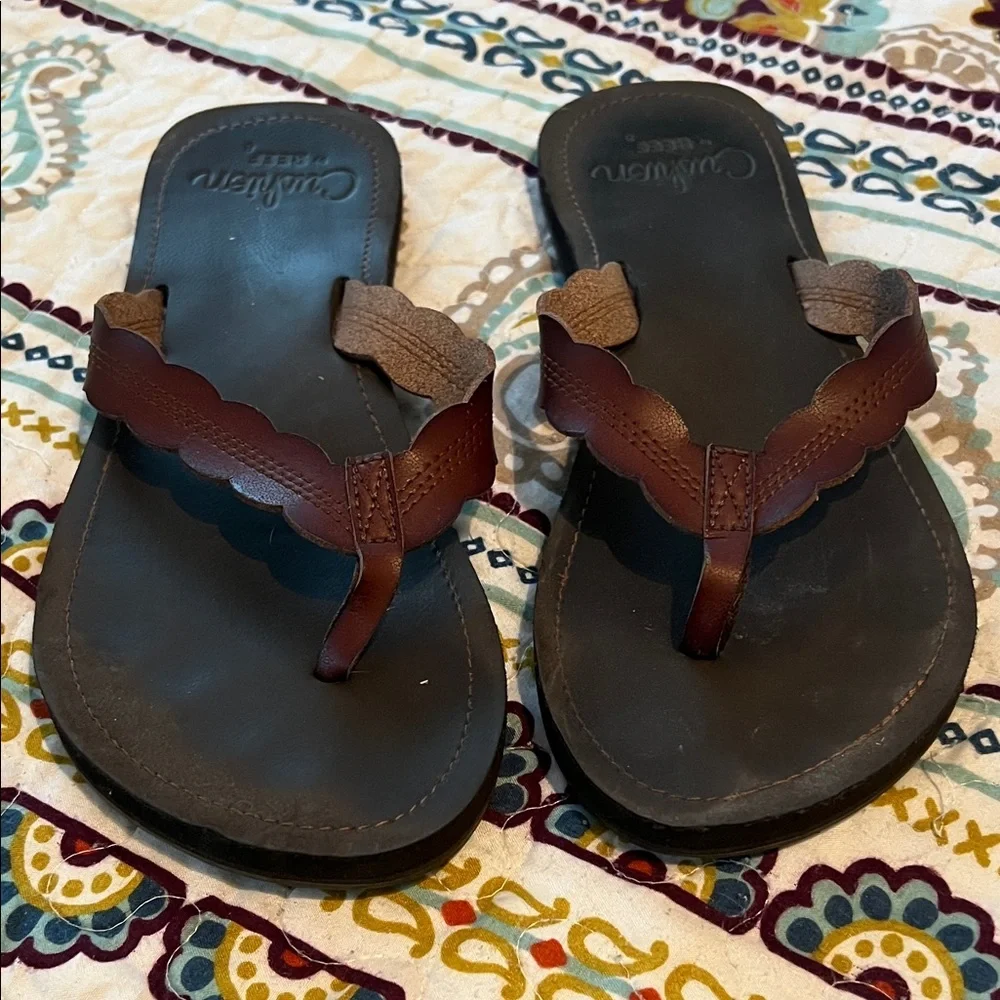 Reef Cushion flip flop sandals size 8 - Picture 1 of 5